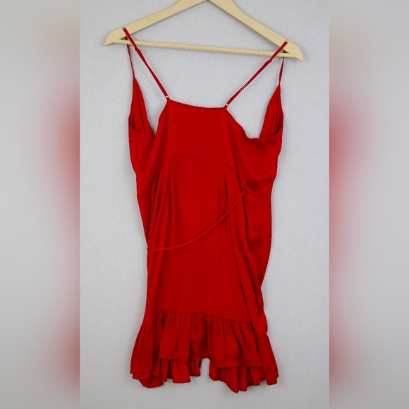Intimately Free People Red Mini Wrap Dress XS - Picture 3 of 3